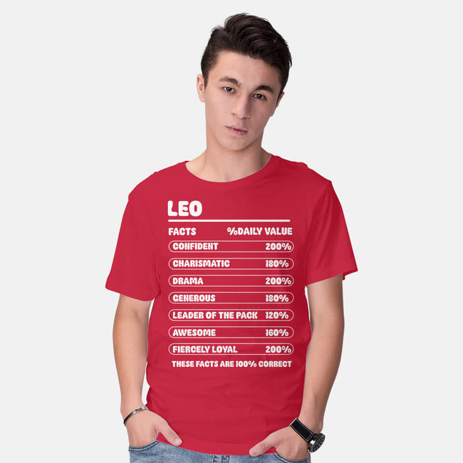 Leo Facts Chart-Mens-Basic-Tee-MaxoArt