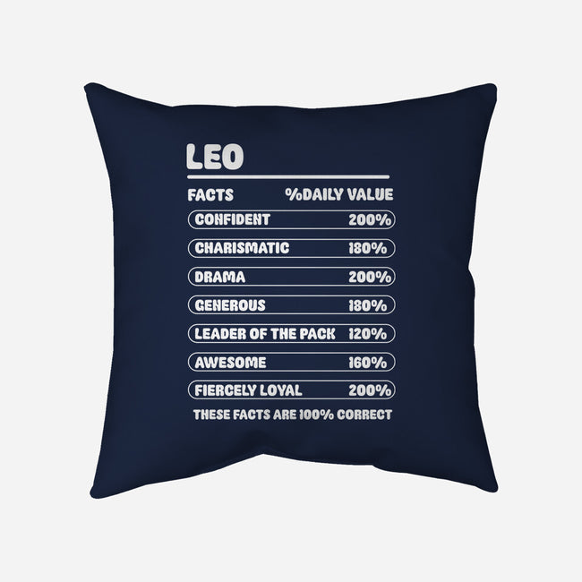 Leo Facts Chart-None-Removable Cover w Insert-Throw Pillow-MaxoArt