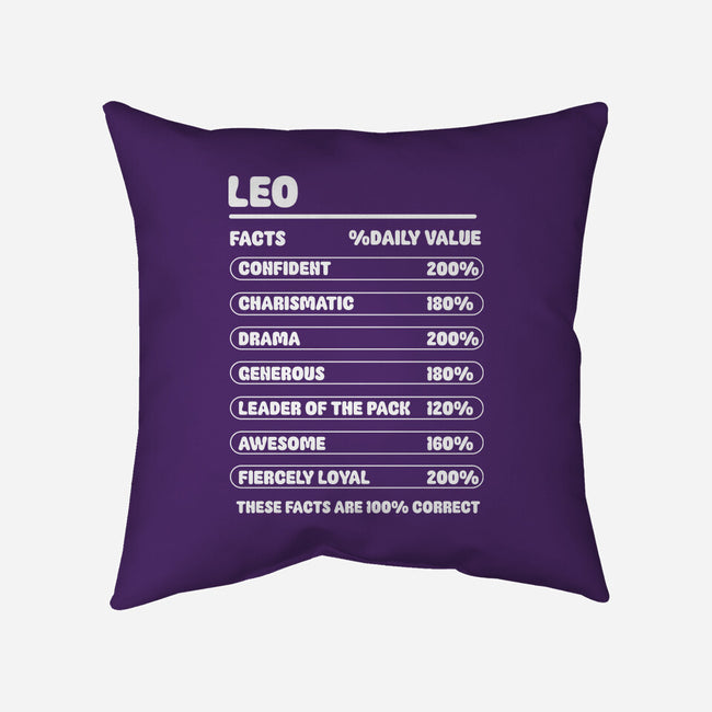 Leo Facts Chart-None-Removable Cover w Insert-Throw Pillow-MaxoArt