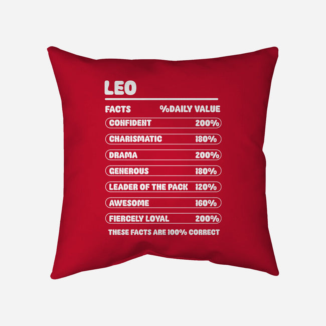 Leo Facts Chart-None-Removable Cover w Insert-Throw Pillow-MaxoArt