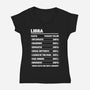 Libra Facts Chart-Womens-V-Neck-Tee-MaxoArt