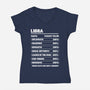 Libra Facts Chart-Womens-V-Neck-Tee-MaxoArt
