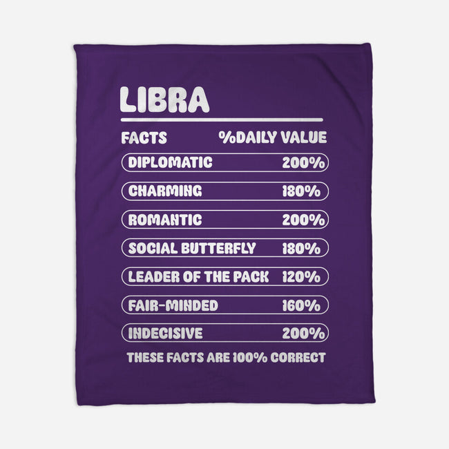 Libra Facts Chart-None-Fleece-Blanket-MaxoArt