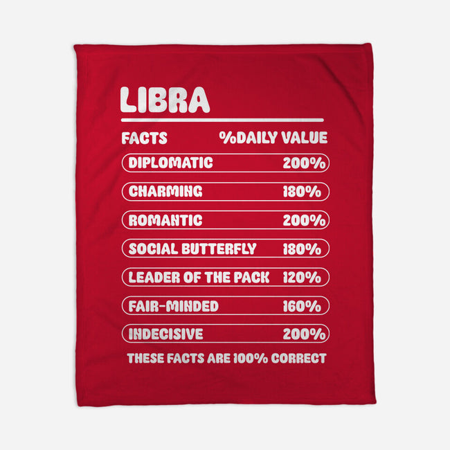 Libra Facts Chart-None-Fleece-Blanket-MaxoArt