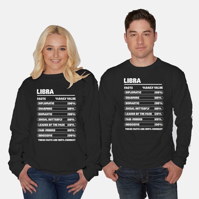 Libra Facts Chart-Unisex-Crew Neck-Sweatshirt-MaxoArt