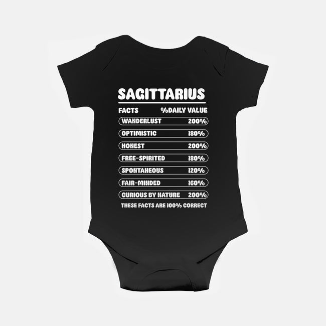 Sagittarius Facts Chart-Baby-Basic-Onesie-MaxoArt