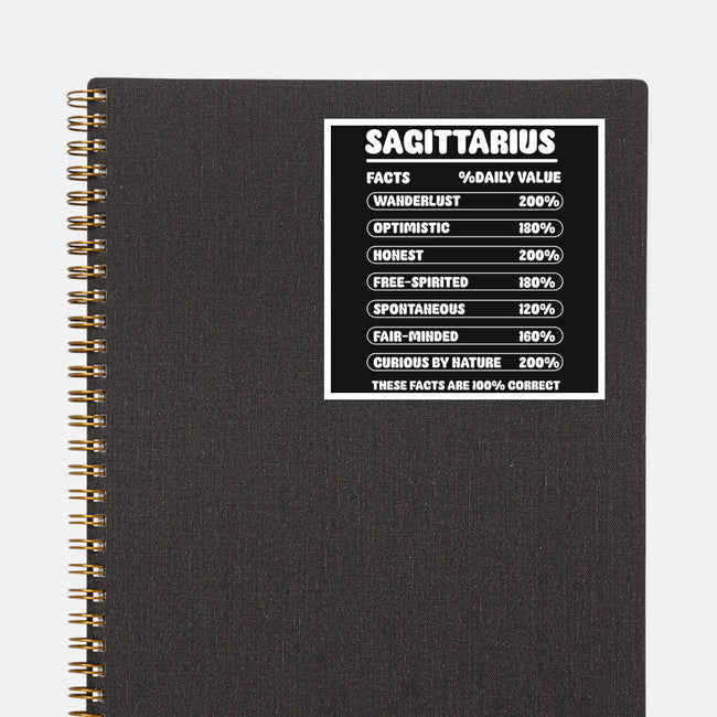 Sagittarius Facts Chart-None-Glossy-Sticker-MaxoArt