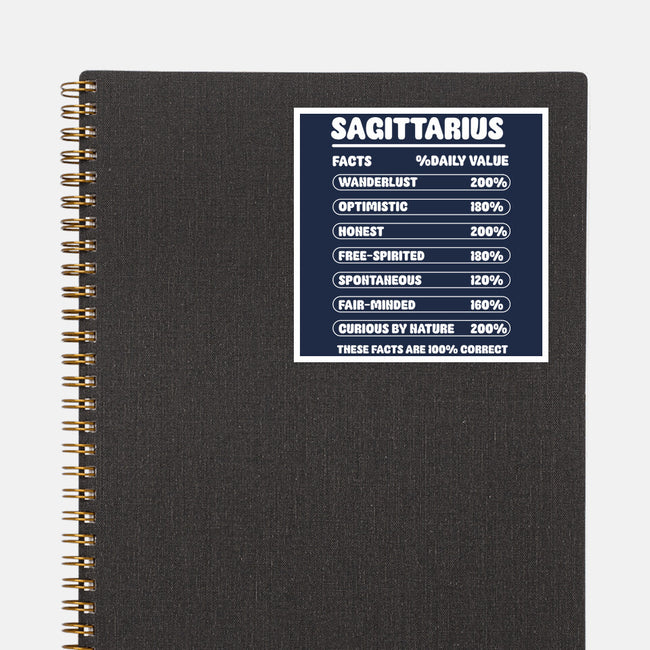 Sagittarius Facts Chart-None-Glossy-Sticker-MaxoArt