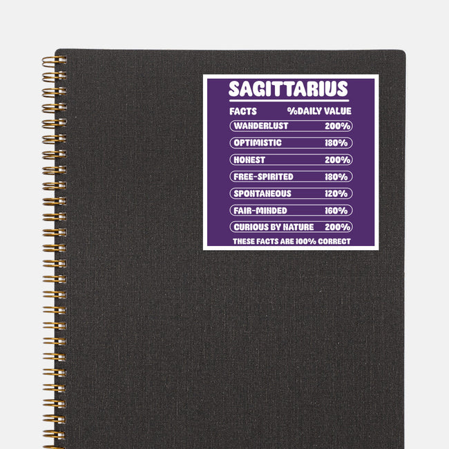 Sagittarius Facts Chart-None-Glossy-Sticker-MaxoArt