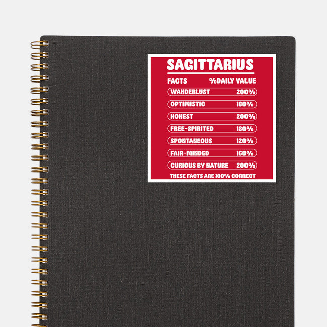 Sagittarius Facts Chart-None-Glossy-Sticker-MaxoArt