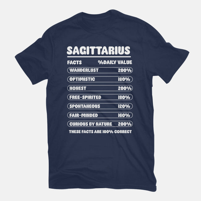 Sagittarius Facts Chart-Womens-Fitted-Tee-MaxoArt