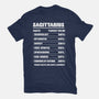 Sagittarius Facts Chart-Womens-Fitted-Tee-MaxoArt