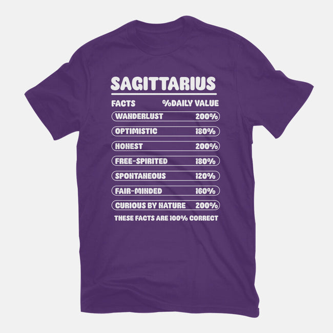 Sagittarius Facts Chart-Womens-Fitted-Tee-MaxoArt