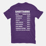 Sagittarius Facts Chart-Womens-Fitted-Tee-MaxoArt