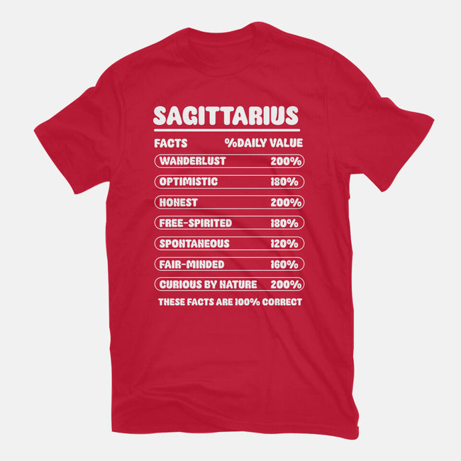 Sagittarius Facts Chart-Womens-Basic-Tee-MaxoArt