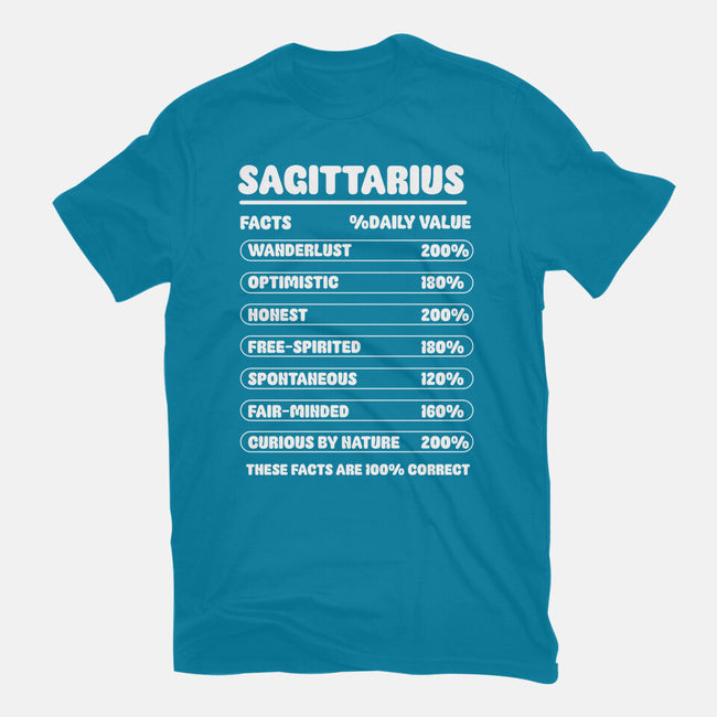 Sagittarius Facts Chart-Womens-Basic-Tee-MaxoArt