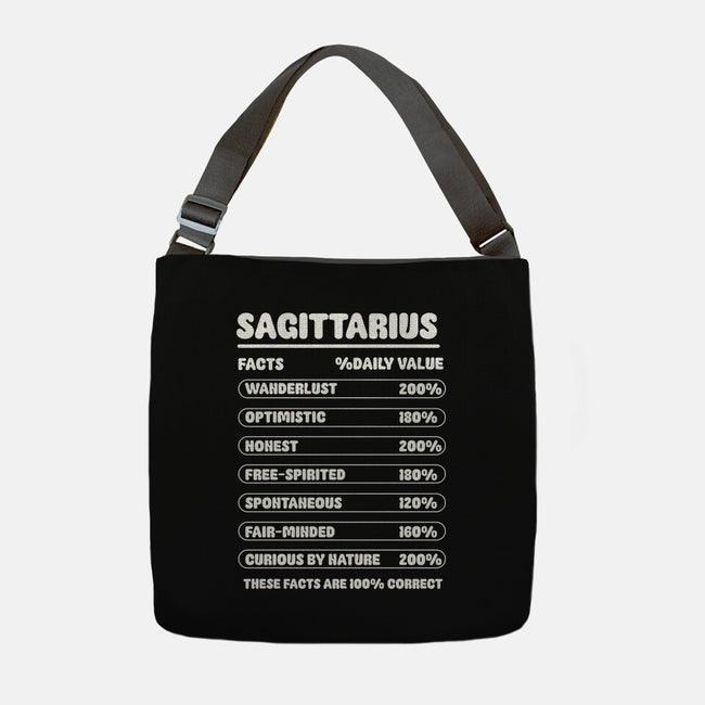 Sagittarius Facts Chart-None-Adjustable Tote-Bag-MaxoArt