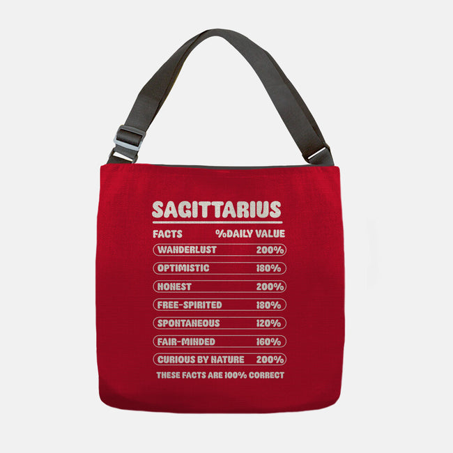 Sagittarius Facts Chart-None-Adjustable Tote-Bag-MaxoArt