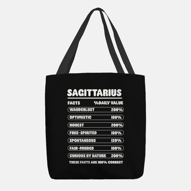 Sagittarius Facts Chart-None-Basic Tote-Bag-MaxoArt
