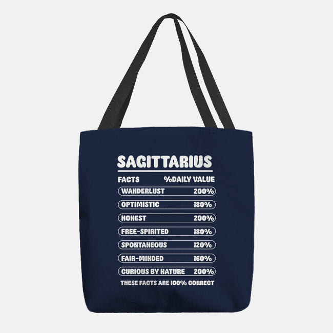 Sagittarius Facts Chart-None-Basic Tote-Bag-MaxoArt