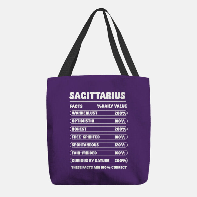 Sagittarius Facts Chart-None-Basic Tote-Bag-MaxoArt