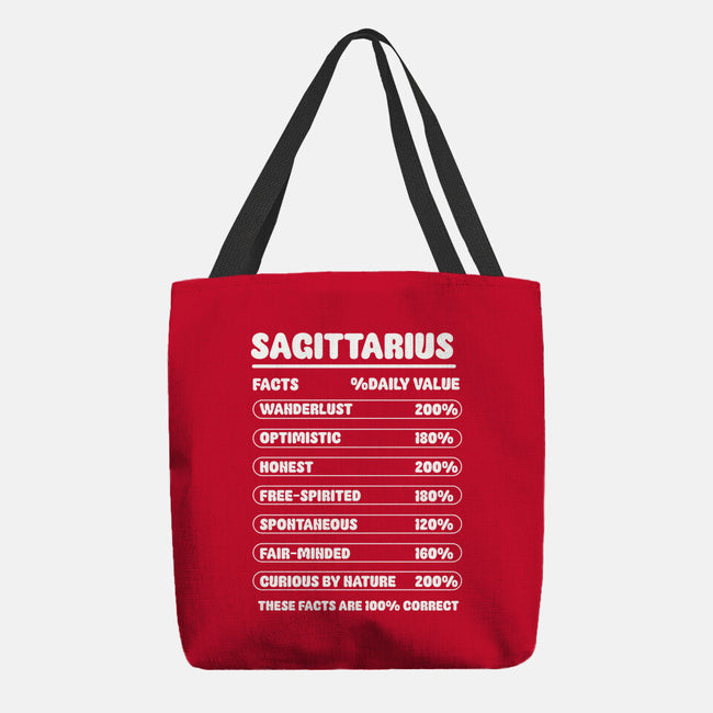 Sagittarius Facts Chart-None-Basic Tote-Bag-MaxoArt