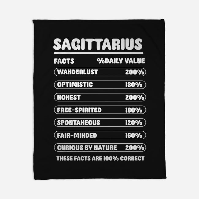 Sagittarius Facts Chart-None-Fleece-Blanket-MaxoArt