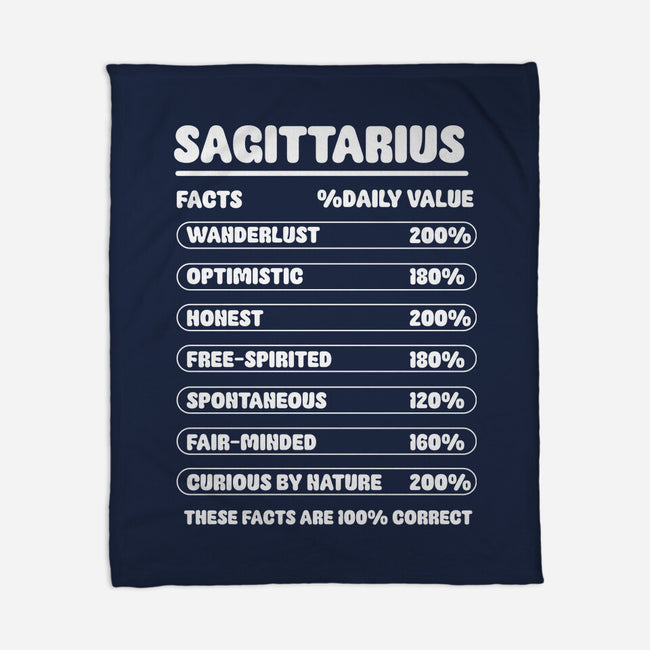 Sagittarius Facts Chart-None-Fleece-Blanket-MaxoArt