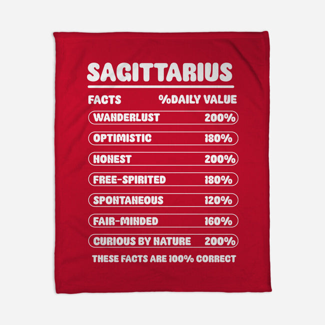 Sagittarius Facts Chart-None-Fleece-Blanket-MaxoArt