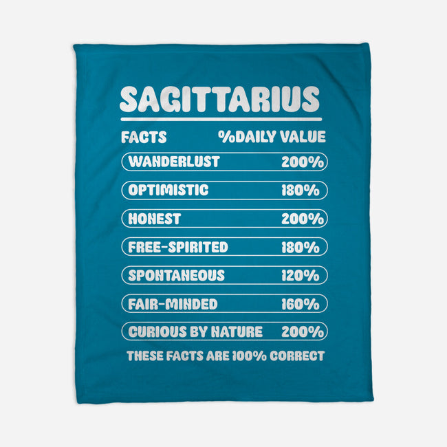 Sagittarius Facts Chart-None-Fleece-Blanket-MaxoArt