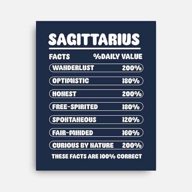 Sagittarius Facts Chart-None-Stretched-Canvas-MaxoArt