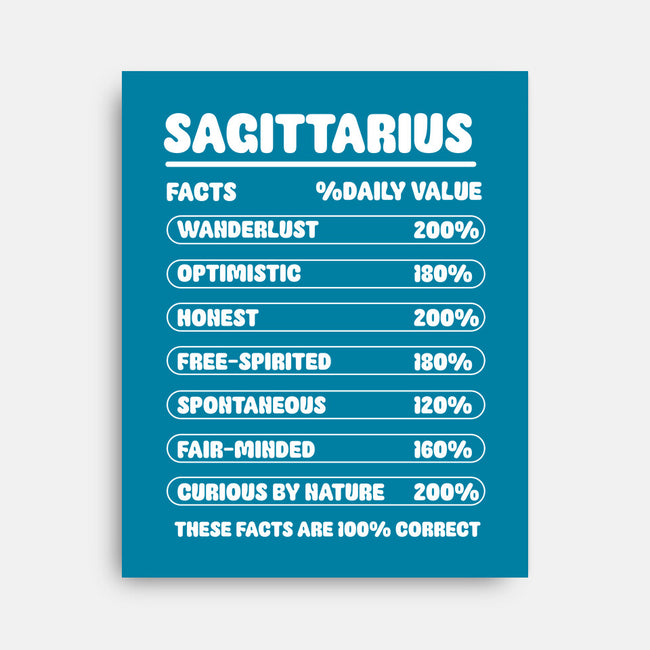 Sagittarius Facts Chart-None-Stretched-Canvas-MaxoArt