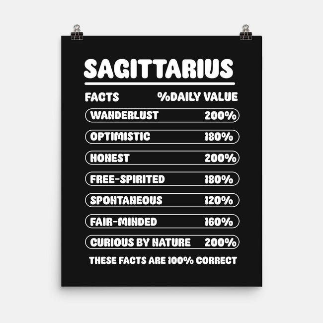 Sagittarius Facts Chart-None-Matte-Poster-MaxoArt