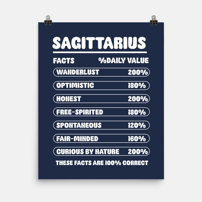 Sagittarius Facts Chart-None-Matte-Poster-MaxoArt