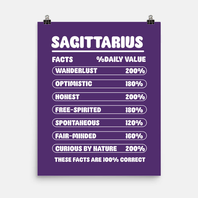 Sagittarius Facts Chart-None-Matte-Poster-MaxoArt