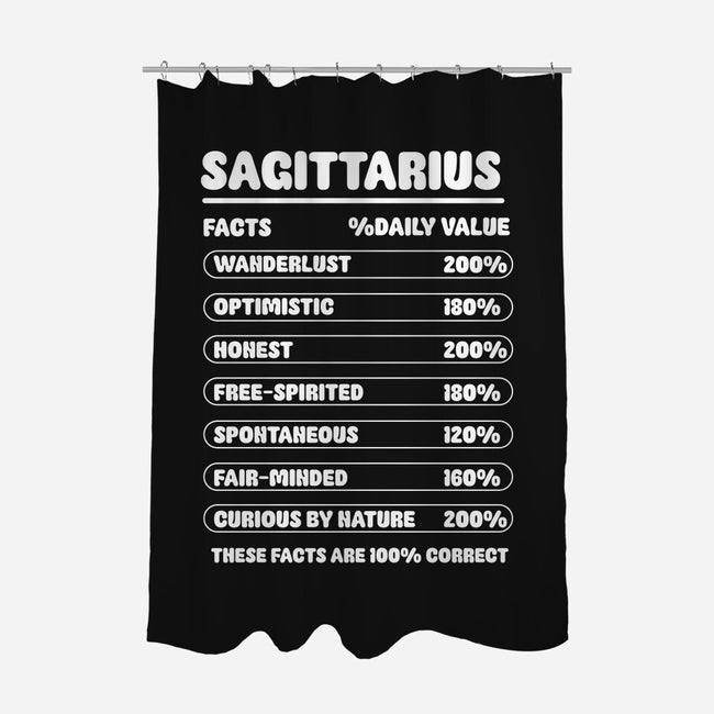 Sagittarius Facts Chart-None-Polyester-Shower Curtain-MaxoArt