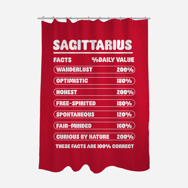 Sagittarius Facts Chart-None-Polyester-Shower Curtain-MaxoArt
