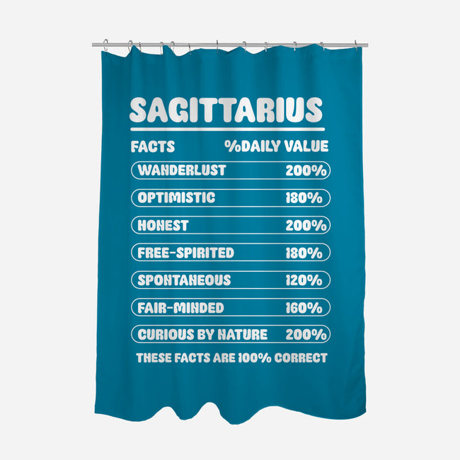 Sagittarius Facts Chart-None-Polyester-Shower Curtain-MaxoArt