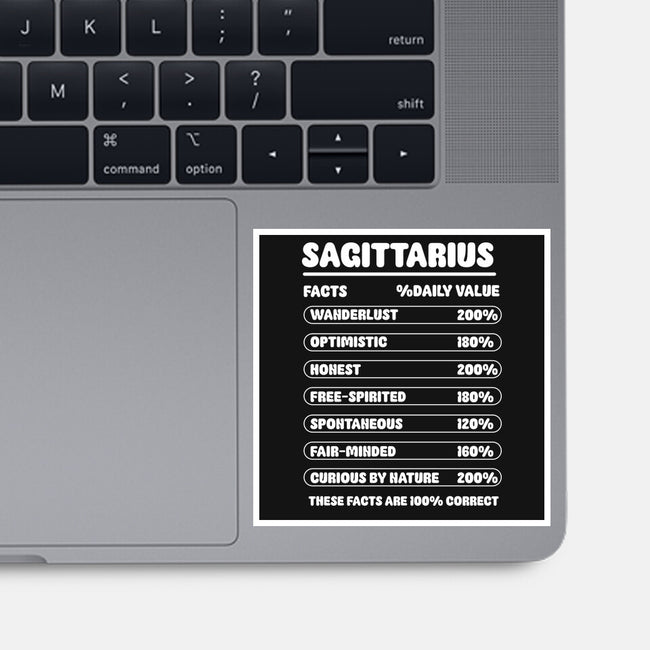 Sagittarius Facts Chart-None-Glossy-Sticker-MaxoArt
