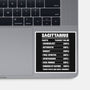 Sagittarius Facts Chart-None-Glossy-Sticker-MaxoArt