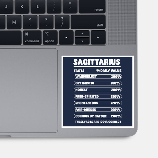 Sagittarius Facts Chart-None-Glossy-Sticker-MaxoArt