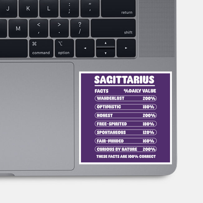 Sagittarius Facts Chart-None-Glossy-Sticker-MaxoArt