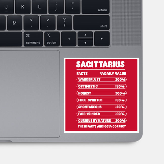 Sagittarius Facts Chart-None-Glossy-Sticker-MaxoArt