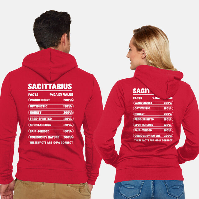 Sagittarius Facts Chart-Unisex-Zip-Up-Sweatshirt-MaxoArt