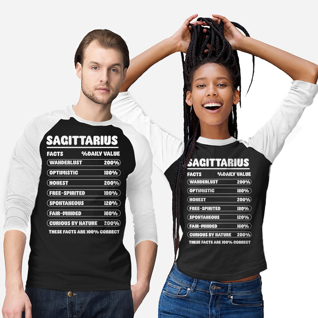 Sagittarius Facts Chart-Unisex-Baseball-Tee-MaxoArt