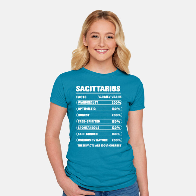 Sagittarius Facts Chart-Womens-Fitted-Tee-MaxoArt