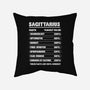 Sagittarius Facts Chart-None-Removable Cover w Insert-Throw Pillow-MaxoArt