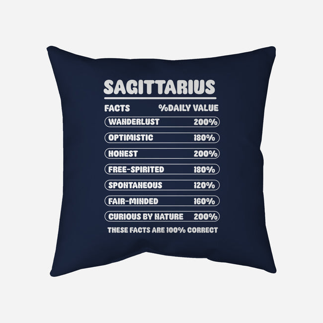 Sagittarius Facts Chart-None-Removable Cover w Insert-Throw Pillow-MaxoArt