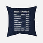 Sagittarius Facts Chart-None-Removable Cover w Insert-Throw Pillow-MaxoArt