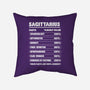 Sagittarius Facts Chart-None-Removable Cover w Insert-Throw Pillow-MaxoArt